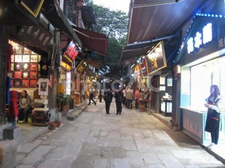 中国　重慶の磁気口　路地3 中国,海外,観光の写真素材