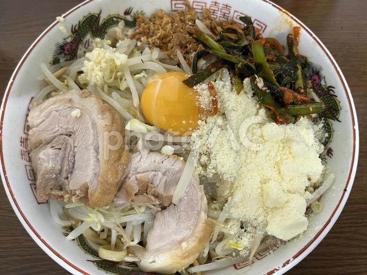 汁なし二郎 汁なし,ラーメン二郎横浜関内店,ラーメン二郎の写真素材