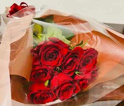 バラの花束 バラ,花束,赤の写真素材