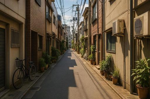 路地裏と下町風景・住宅街・生活感・小道 路地裏と下町風景・住宅街・生活感・小道の写真