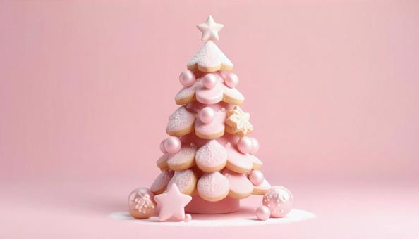 クッキーで作ったクリスマスツリー クッキーで作ったクリスマスツリーの写真
