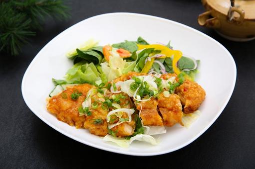 油淋鶏 油淋鶏,鶏肉,中華料理の写真素材