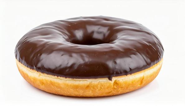 白い背景にチョコドーナツ 白い背景にチョコドーナツの写真