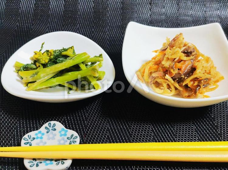 辛子和えと切り干し大根 ダイエット飯,おウチご飯,ヘルシーの写真素材