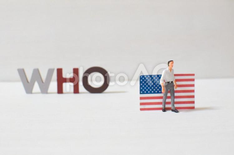 WHOをアメリカが脱退するイメージ③ who,世界保健機関,文字の写真素材