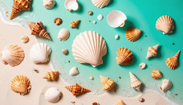 美しい海辺の砂浜の巻貝 美しい海辺の砂浜の巻貝の写真