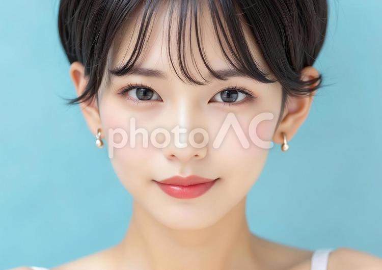 若い日本人の女性　AI生成画像    女性,人物,若いの写真素材