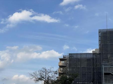 9月:マンション大規模修繕工事現場 9月:マンション大規模修繕工事現場 ビル,マンション,工事の写真素材