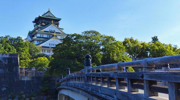 大阪城と青空 大阪城と青空 大阪城,青空,建物の写真素材