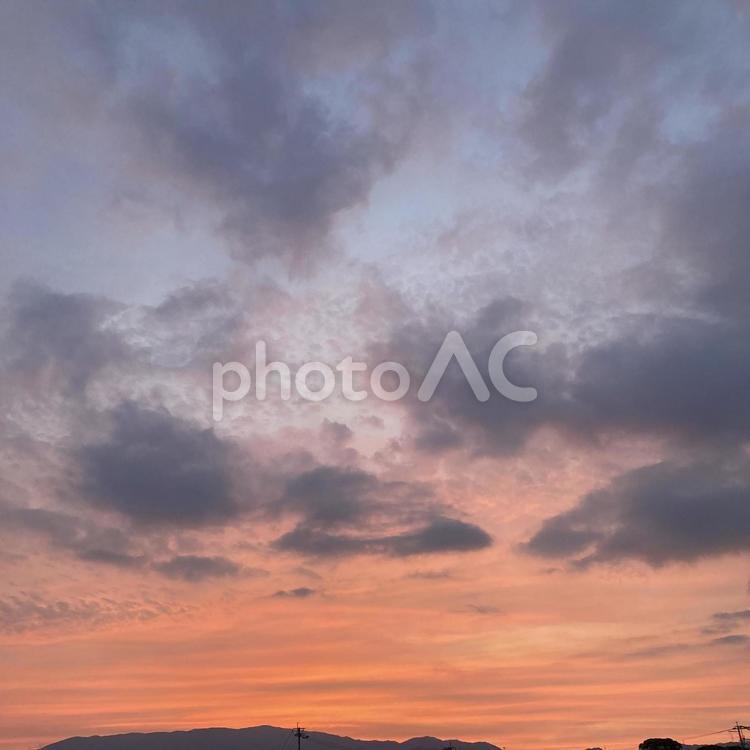 夕暮れ　5月 夕暮れ,空,天気の写真素材