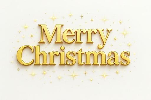 Merry Xmasのタイトル文字 Merry Xmasのタイトル文字の写真