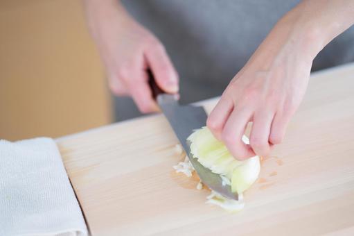 みじん切りのアップの写真