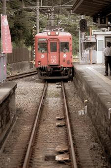 めでたいでんしゃ 南海電鉄,加太線,めでたいでんしゃの写真素材