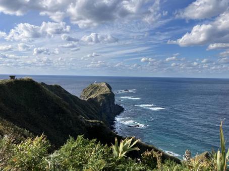 神威岬 神威岬 積丹,ブルー,神威の写真素材