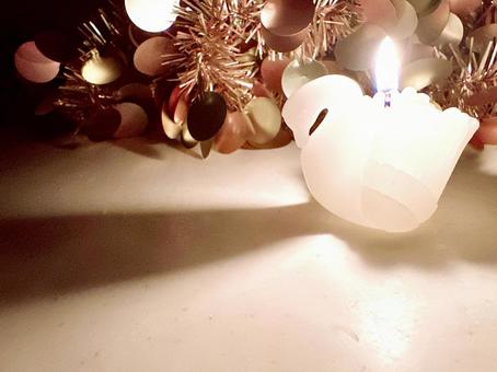 クリスマスの夜に　キャンドルの写真