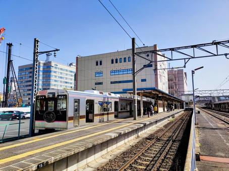 福島交通、福島駅、ホーム 福島交通、福島駅、ホーム 福島交通,飯坂線,福島駅の写真素材