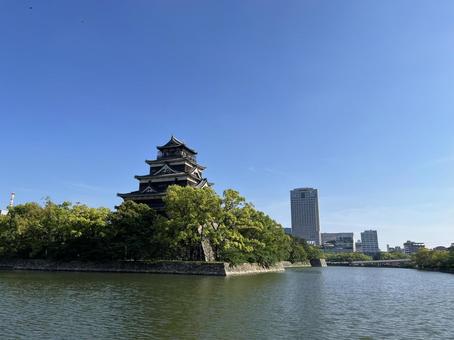 広島城 広島城,日本100名城,鯉城の写真素材