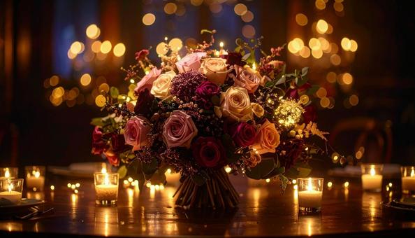 クリスマスの花束の写真