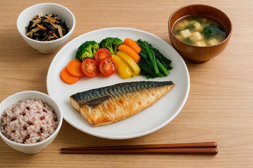 野菜と魚の和定食 野菜と魚の和定食の写真