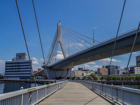 【青森県】青森市・青森ベイブリッジ 【青森県】青森市・青森ベイブリッジ 青森ベイブリッジ,青森ラブリッジ,青森市の写真素材