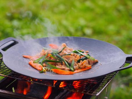 Photo, ton-chan, gegrilltes hormon, essen im freien, 