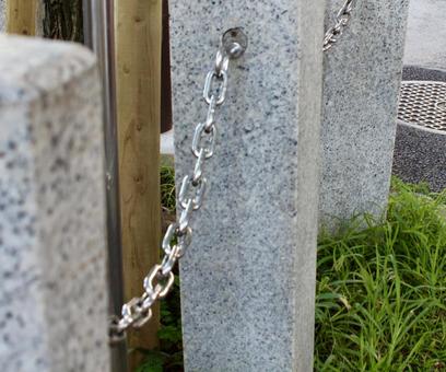 路上のチェーンの写真