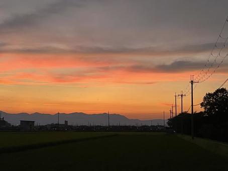 近江の風景(夏の夕暮れ) 近江の風景(夏の夕暮れ)の写真