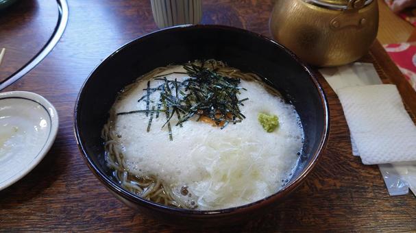 とろろそば とろろそば とろろ,蕎麦,そばの写真素材