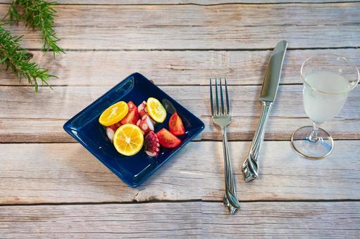 前菜～マリネ・カトラリー・グラス～ オードブル,アペタイザー,パーティーの写真素材