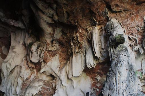 Photo, a stalactite, limestone, rock, 