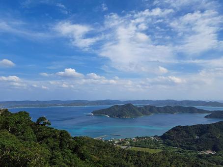 龍郷湾を望む 龍郷湾,望む,奄美自然観察の森の写真素材