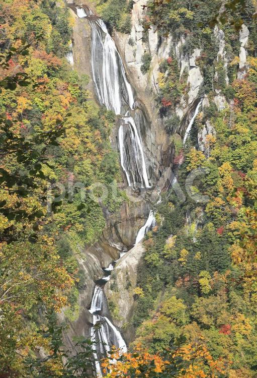 羽衣の滝 滝,紅葉,北海道の写真素材