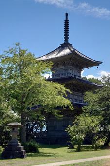 新潟県-五智国分寺-三重塔 新潟県-五智国分寺-三重塔 五智国分寺,寺,安国山の写真素材