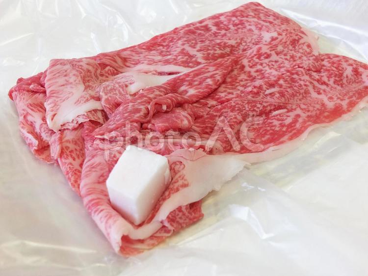 すき焼き用のお肉 お肉,しゃぶしゃぶ,すき焼きの写真素材
