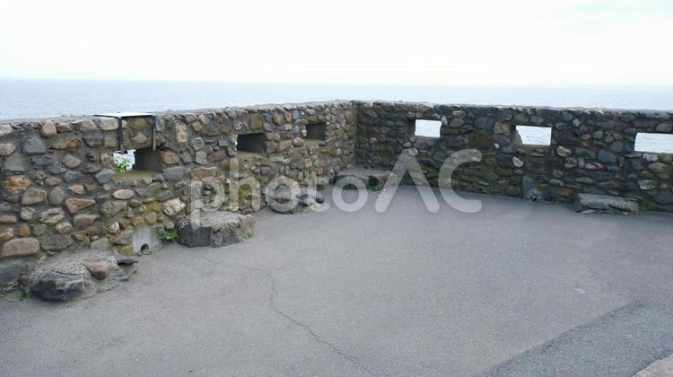 要塞の城壁から海を見る 要塞,城,城壁の写真素材