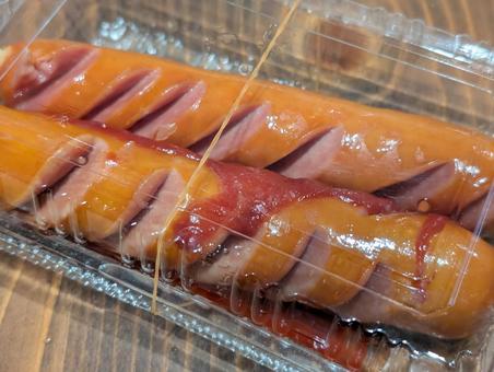 パックに入ったフランクフルト パックに入ったフランクフルトの写真