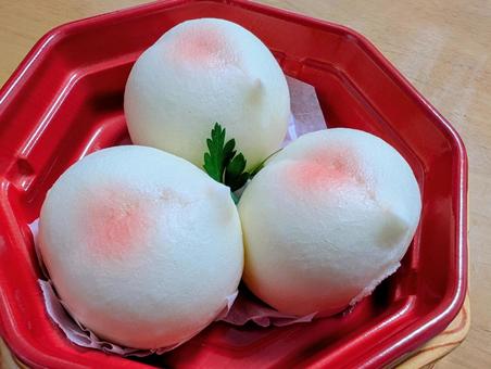 桃饅頭 桃饅頭 桃饅頭,饅頭,和菓子の写真素材