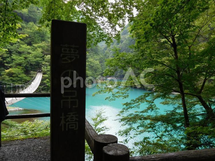 夢のつり橋、寸又峡 夢のつり橋,寸又峡,絶景の写真素材