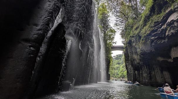 高千穂峡の真名井の滝 高千穂峡の真名井の滝の写真