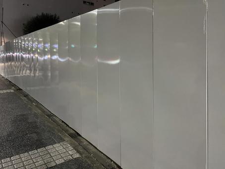 夜の仮囲い 夜の仮囲いの写真