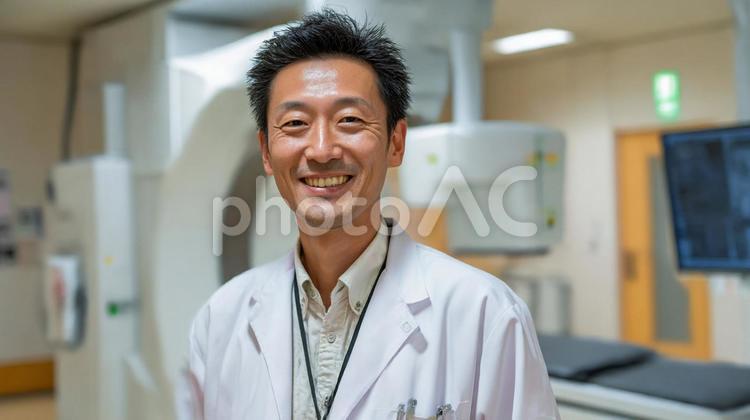 男性の放射線技師4 日本人,アジア人,病院の写真素材