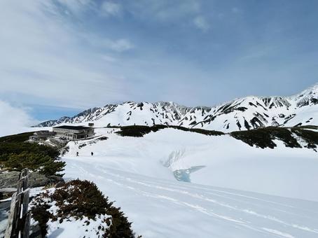 Spring at Mt. Tateyama and Mikurigaike Pond, JPG