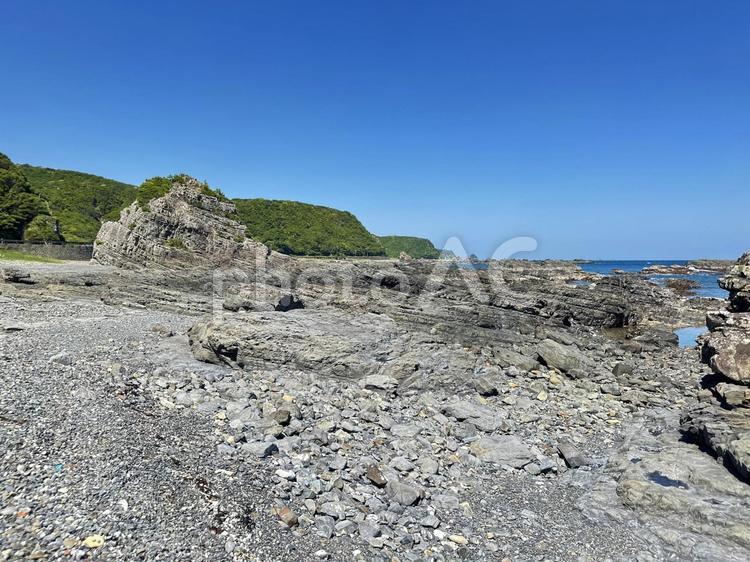 荒船海岸　海岸沿い 串本町の東端,熊野灘沿い,吉野熊野国立公園の写真素材