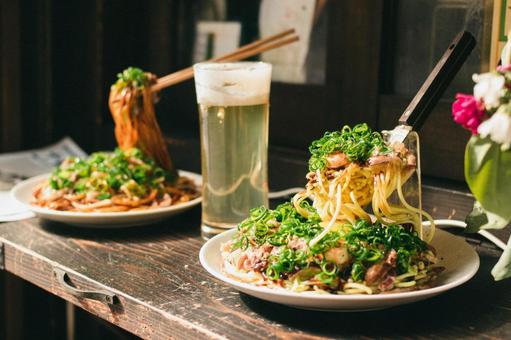 焼きそば 食品サンプル2 焼きそば 食品サンプル2 食品サンプル,焼きそば,ビールの写真素材
