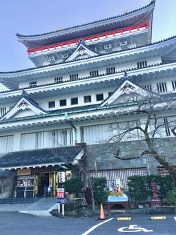 熱海城 熱海城,城,熱海の写真素材