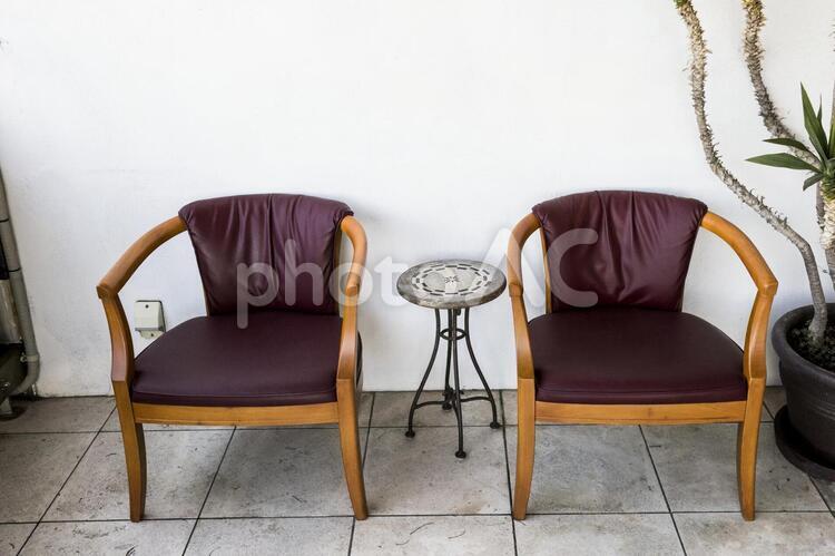 ２つ並ぶ椅子 いす,椅子,座席の写真素材