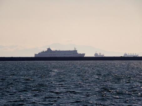 Photo, tsugaru strait ferry, blue mermaid, ferry, 
