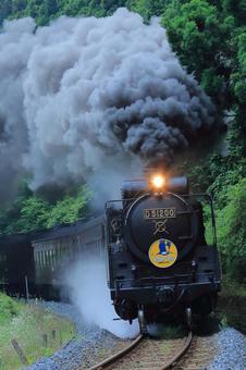 SL山口号 津和野-4 SL山口号 津和野-4 sl,d51,山口線の写真素材