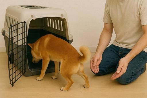 犬のクレートトレーニング 犬のクレートトレーニングの写真