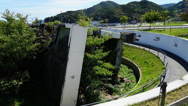 女川の津波の跡 女川の津波の跡 オブジェ,津波,女川の写真素材